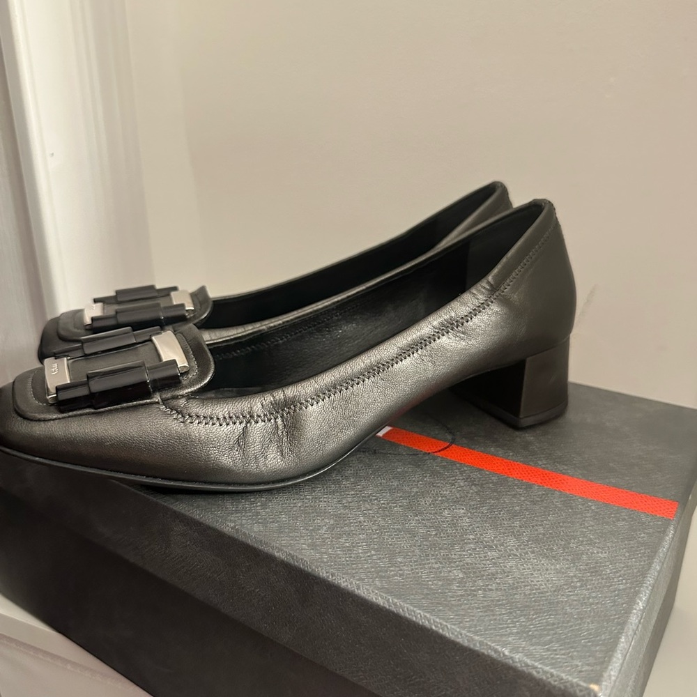 Women’s Prada Metallic Black Loafers - Picture 3 of 16